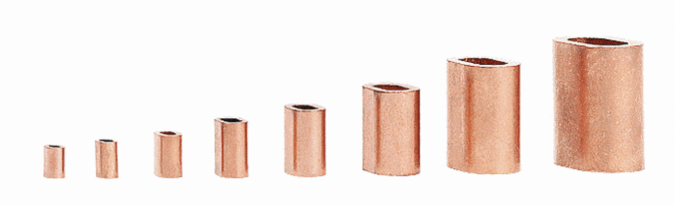 Copper Ferrules for 2mm Steel Wire Rope