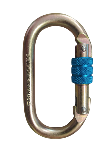 China Manfacturer Heavy Duty Climbing carabiners O-shape 25kN Climbing carabiner hook for outside clamping