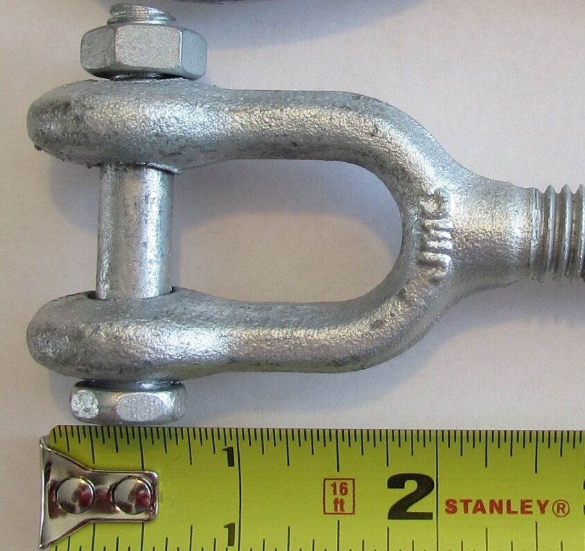 Galvanized US Federal Turnbuckle 1/2"x6" JAW/JAW for Wire Rope Cable