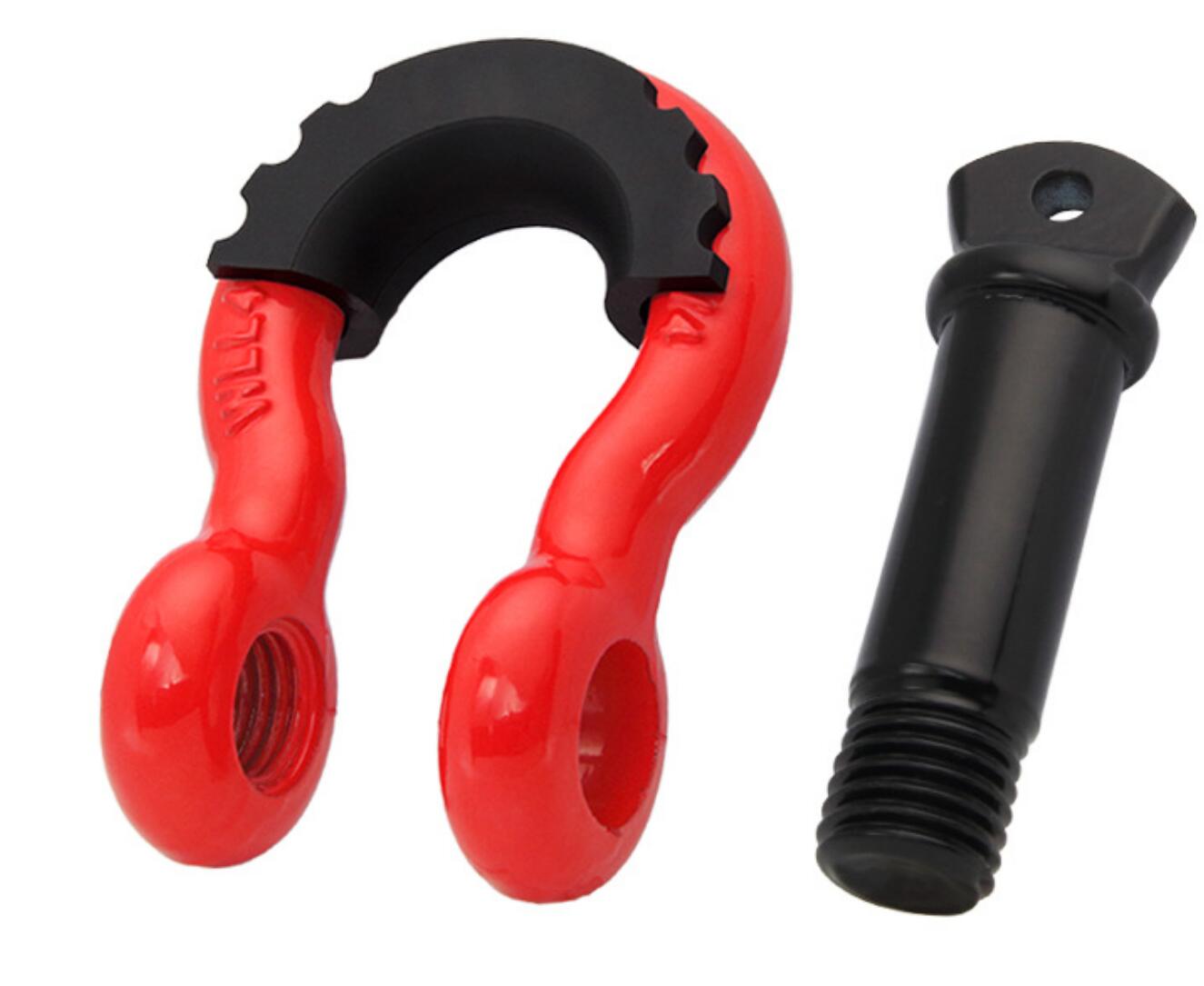 Drop Forged Heavy Duty Towing Shackle with Rubber Protective Sleeve