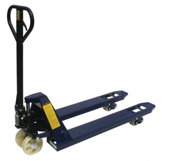 How to operate the manual pallet jack?