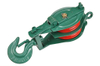 Drop forged Double Sheave block pulley/snatch block with hook or eye