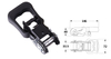 1.5" Rubber Coated Black Finish Ratchet Buckle