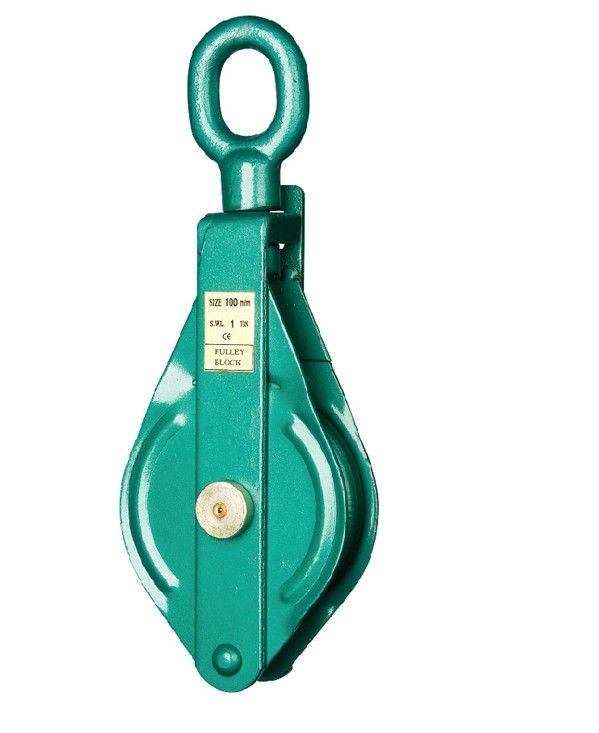 Single Sheave wire rope Snatch Blocks with hook or Eye